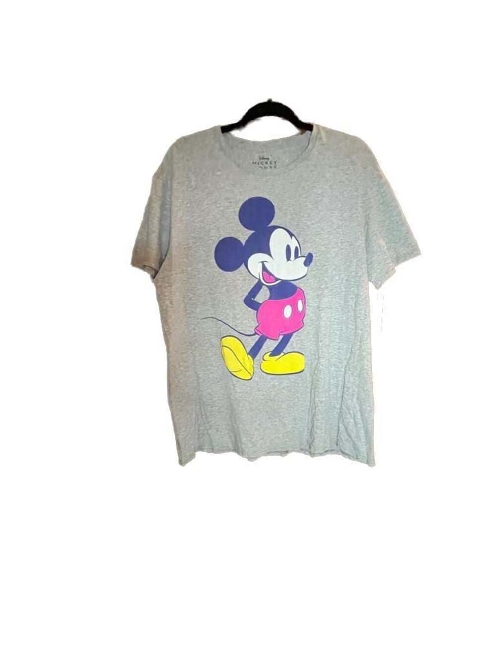 Disney Mickey Mouse Graphic T-Shirt Gray Size XL